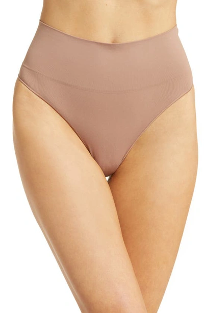 Spanx Everyday Shaping Thong In Cafe Au Lait