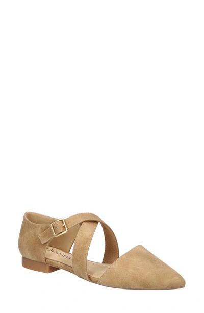 Bella Vita Maddie Pointed Toe Flat In Natural