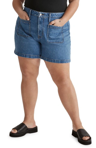 Madewell Curvy Patch Pocket Denim Shorts In Earlwood Wash