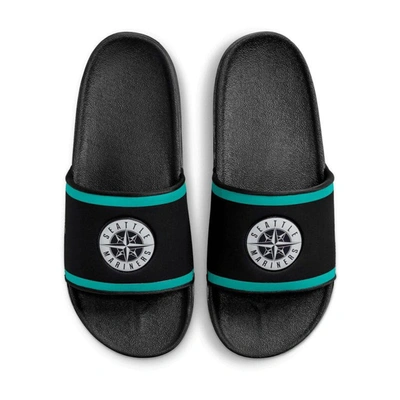 Nike Seattle Mariners Off-court Wordmark Slide Sandals In Black