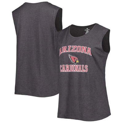 Fanatics Branded Heather Charcoal Arizona Cardinals Plus Size Tank Top