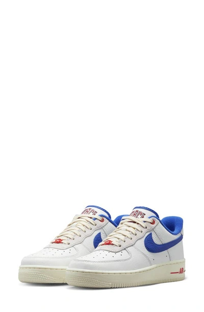 Nike Air Force 1 07 Lx Athletic Sneaker In Summit White/picante Red/obsidian/hyper Royal