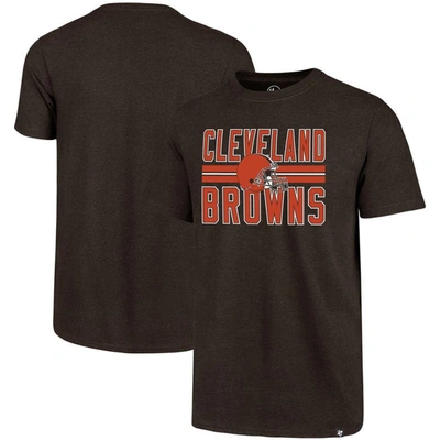 47 ' Brown Cleveland Browns Block Stripe Club T-shirt