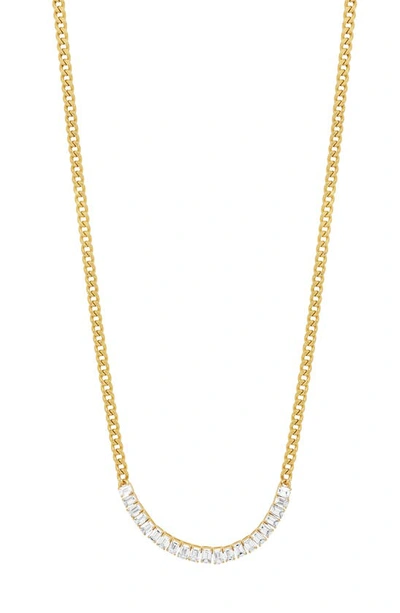 Bony Levy Varda Emerald Diamond Frontal Necklace In 18k Yellow Gold