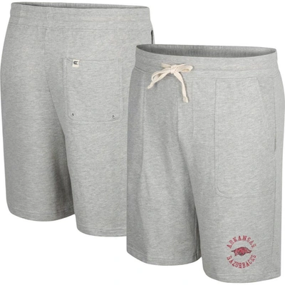 Colosseum Heather Gray Arkansas Razorbacks Love To Hear This Terry Shorts