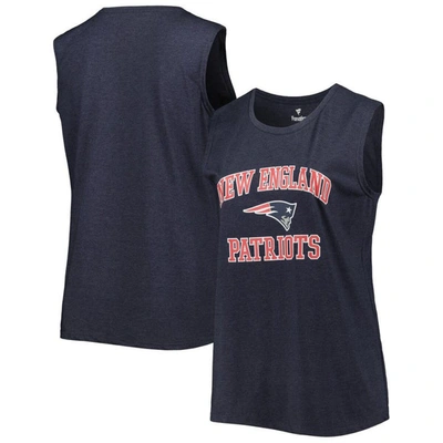 Fanatics Branded Heather Navy New England Patriots Plus Size Tank Top