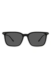 Polo Ralph Lauren 56mm Square Sunglasses In Shiny Black