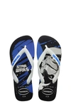 Havaianas Kids' 'star Wars™' Flip Flop In White/ Star Blue/ White