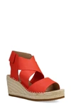 Eileen Fisher 'willow' Espadrille Wedge Sandal In Red Poppy