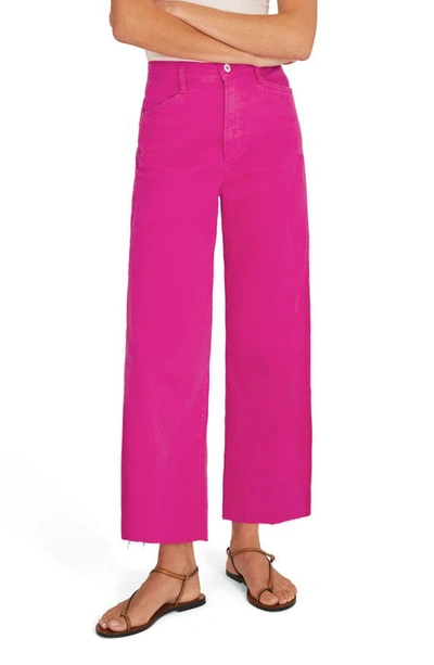 Favorite Daughter The Misha Wide Leg Jeans In Pink Peacock