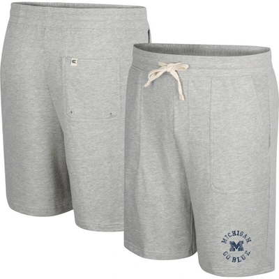Colosseum Heather Gray Michigan Wolverines Love To Hear This Terry Shorts