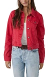 Free People We The Free Rumors Denim Jacket In Strawberry Spritz