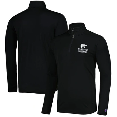 Champion Black Kansas State Wildcats Textured Quarter-zip Jacket