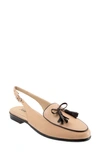 Trotters Lillie Slingback Loafer In Beige/ Dark Brown