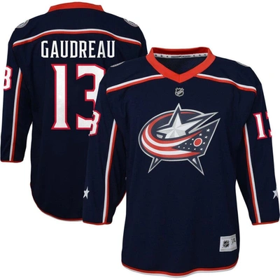 Outerstuff Kids' Youth Johnny Gaudreau Navy Columbus Blue Jackets Replica Player Jersey