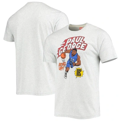 Homage Paul George Ash La Clippers Comic Book Player Tri-blend T-shirt