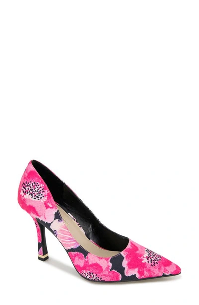Kenneth Cole Romi Pointed Toe Pump In Black/pink