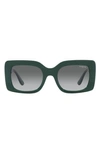 Vogue 52mm Gradient Rectangular Sunglasses In Grad Grey