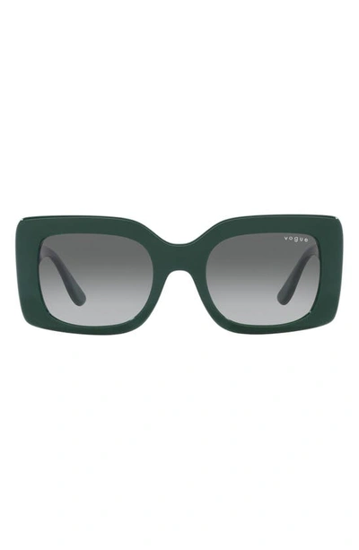 Vogue 52mm Gradient Rectangular Sunglasses In Grad Grey