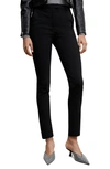 Mango Crop Skinny Pants In Black