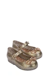 Mini Melissa Kids' Sweet Mary Jane Flat In Gold/ Slvr