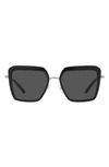 Tory Burch 53mm Square Sunglasses In Black