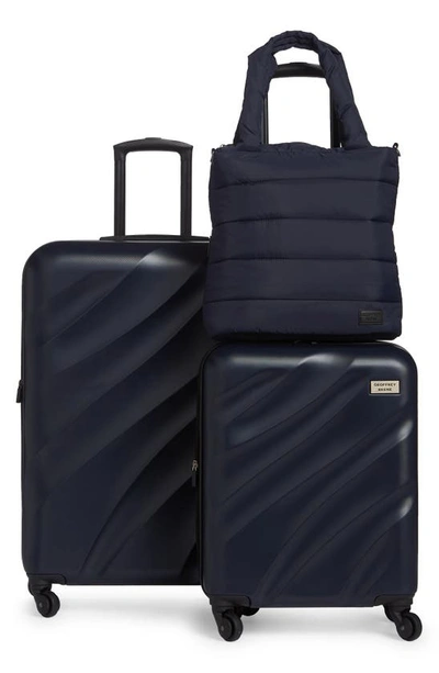 Geoffrey Beene 3-piece Puffer Bag & Spinner Luggage Set