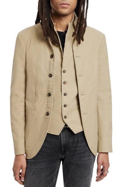 John Varvatos Slim Fit Button-up Jacket In Brown