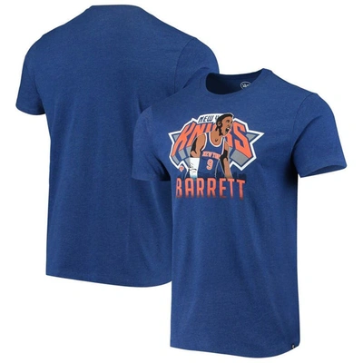 47 Rj Barrett Heathered Blue New York Knicks Player Graphic T-shirt