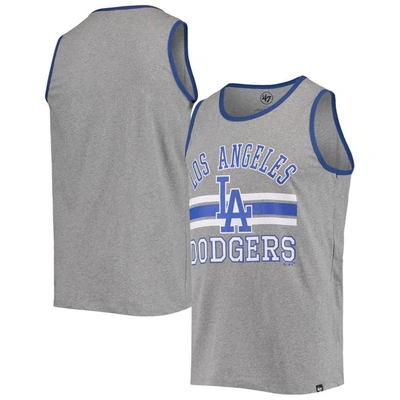 47 ' Heathered Grey Los Angeles Dodgers Edge Super Rival Tank Top In Heather Grey