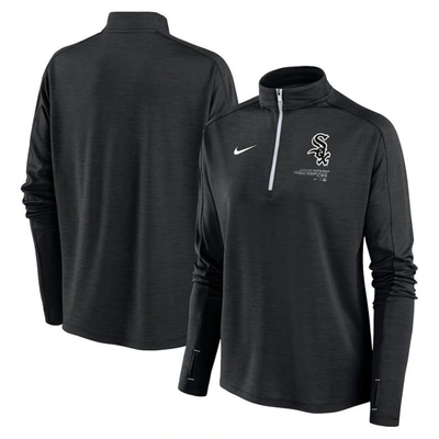 Nike Women's  Black Chicago White Sox Pacer Quarter-zip Top