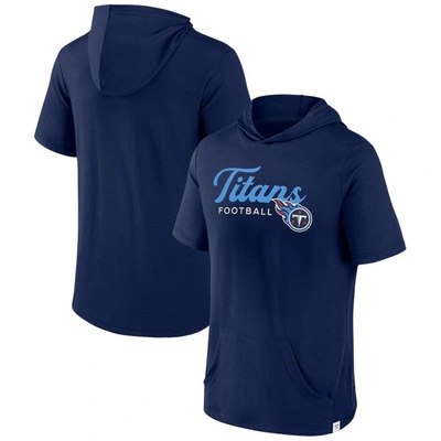 Fanatics Branded Navy Tennessee Titans Offensive Strategy Short Sleeve Pullover Hoodie