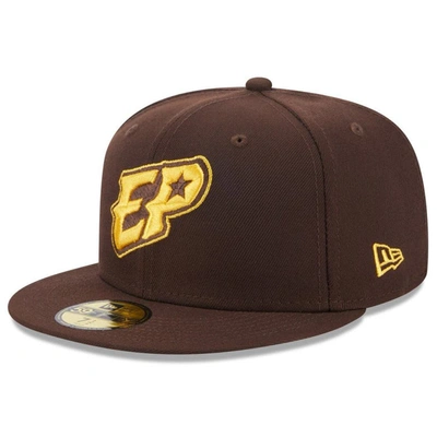 New Era Brown El Paso Chihuahuas Authentic Collection Alternate Logo 59fifty Fitted Hat