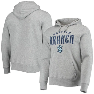 47 ' Heathered Gray Seattle Kraken Pregame Headline Pullover Hoodie In Heather Gray