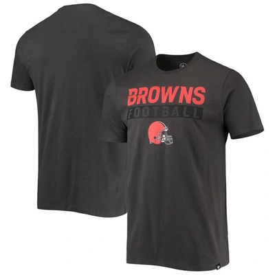 47 ' Charcoal Cleveland Browns Dark Ops Super Rival T-shirt