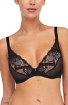 Chantelle Lingerie Orange Dream Underwire Plunge T-shirt Bra In Black-11