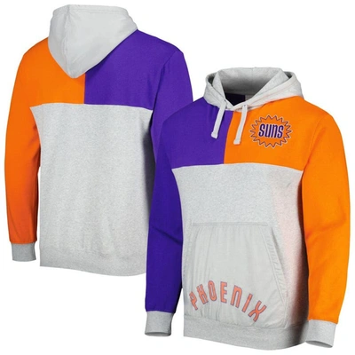 Mitchell & Ness Men's  Heather Gray Phoenix Suns Tie-breaker Pullover Hoodie