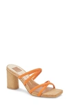 Dolce Vita Patsi Strappy Slide Sandal In Orange Leather