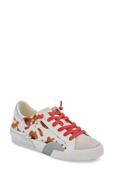 Dolce Vita Zina Sneaker In Tan Calf Hair