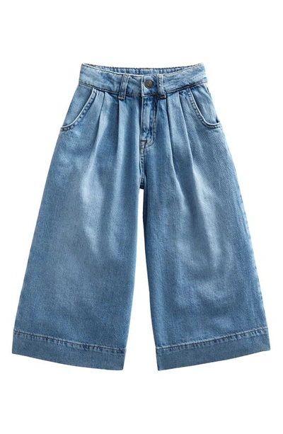 Mini Boden Kids' Nonstretch Cotton Flare Baggy Jeans In Mid Vintage