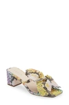 Cecelia New York Happy Leather Sandal In Purple Snake