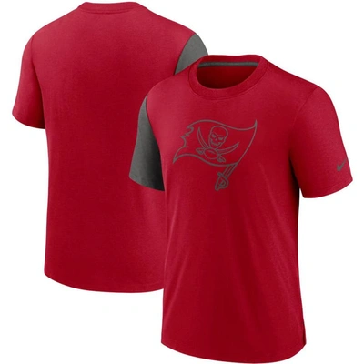 Nike Men's  Red, Pewter Tampa Bay Buccaneers Pop Performance T-shirt In Red,pewter