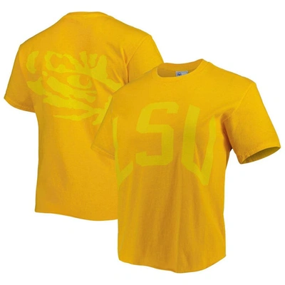 47 ' Gold Lsu Tigers Vintage Tubular Hyper Bright 2-hit Cropped T-shirt