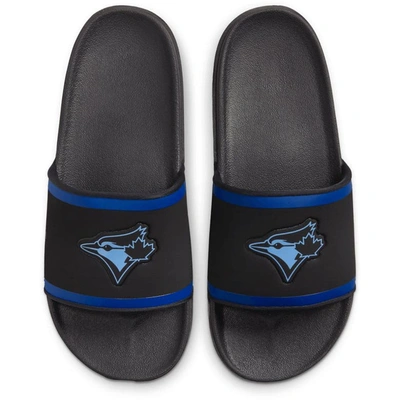 Nike Toronto Blue Jays Off-court Wordmark Slide Sandals In Black