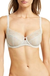 Natori Statement Underwire Bra In Grey/ Lm Lim