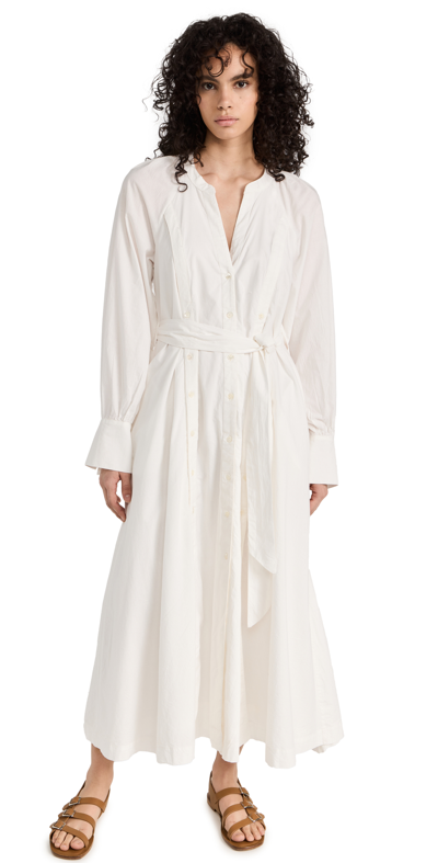 Free People Charlie Long Sleeve Shirtdress In White