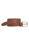 Johnston & Murphy Perforated Leather Belt In Tan,bicycle