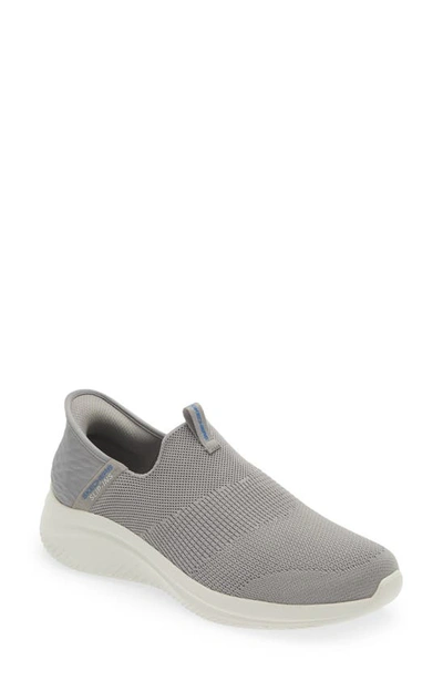 Skechers Ultra Flex 3.0 Smooth Step Slip-on Sneaker In Gray