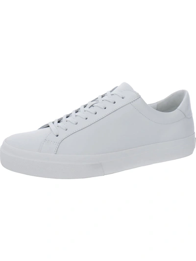 Vince Fulton Womens Leather Low Top Casual And Fashion Sneakers In White