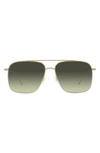 Oliver Peoples Dresner Aviator-frame Sunglasses In Gold/green Gradient